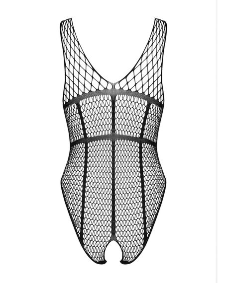 Бодістокінг із великої сітки з доступом Obsessive B117 teddy S/M/L, чорний | Зображення 5