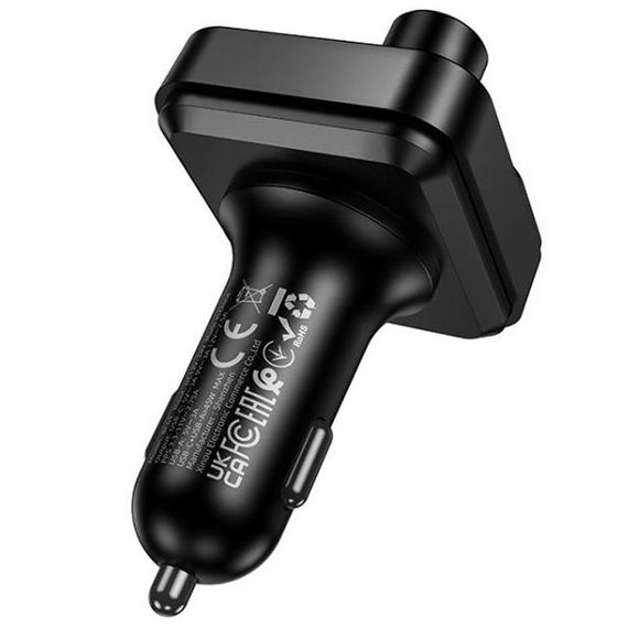АЗУ FM модулятор Borofone BC61 Ocean PD30W+QC3.0 total 45W (2USB-A/1C) Black | Зображення 5