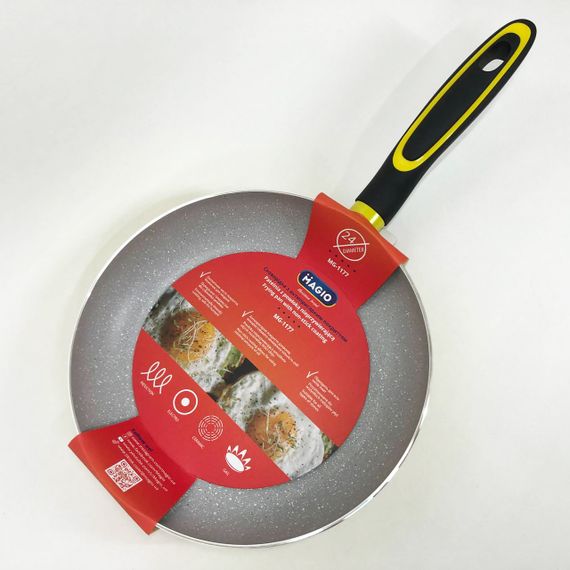 Сковорода Magio MG-1177 із мармуровим антипригарним покриттям 24 см, сковорода зручна на кухню | Зображення 7