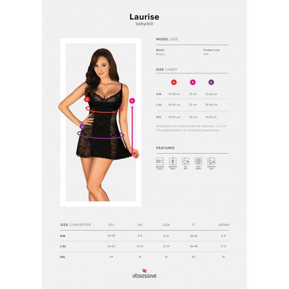 Комплект Obsessive Laurise S/M | Зображення 4