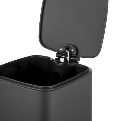 Відро для сміття Zerix Kubix-TC0106 Black з плавним закриттям, квадратне, 6 л, чорний (ZX5890) | Зображення 3