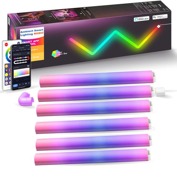 Настінний світильник Lines SAL-013B Bluetooth USB interface with app (6+1 pcs) | Зображення 1