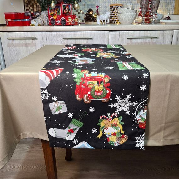 Ранер SoundSleep Charms новорічний водостійкий 35х100 см чорний (2800004658560) | Зображення 4