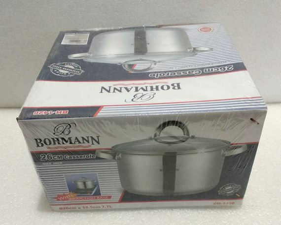 Кастрюля Bohmann BH-1424, 6.6 л, 24 см, из нержавеющей стали с крышкой, для всех типов плит | Зображення 8