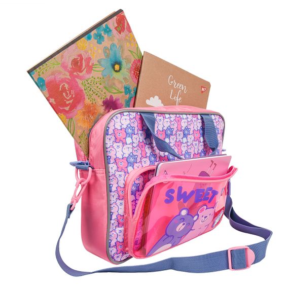Сумка школьная А4 YES В-1 Sweet Bear 550421 2.7х6.5х34 см | Зображення 4
