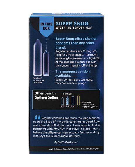 Презервативи MyONE Super Snug Розмір 45Д, 10 шт Sex Aura | Зображення 2