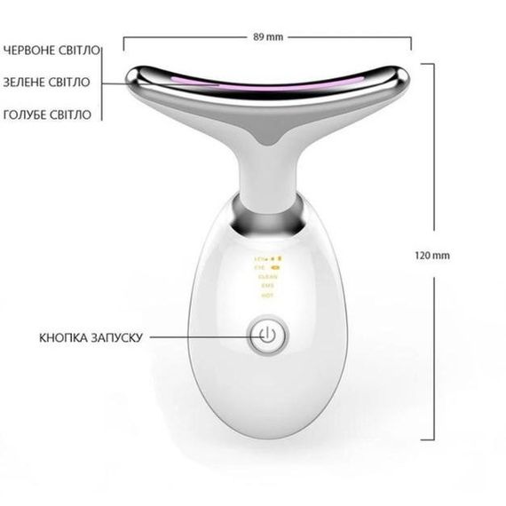 Апарат для мікрострумової терапії для ліфтингу обличчя та шиї ES-1081 мікрострумовий масажер | Зображення 2