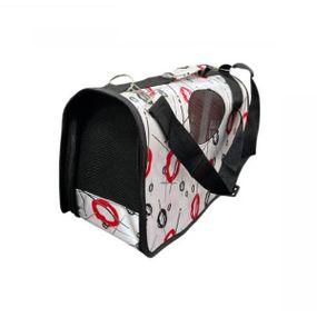 Сумка-переноска для животных маленькая вентилируемая  36×21 x18  For Friends STARS S Коричневая с рисунком