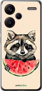 Чохол на Xiaomi Redmi Note 13 Pro Plus 5g Єнотик з кавуном "4605u-3400-2448"