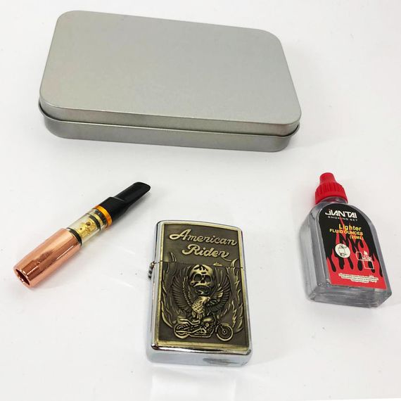 Запальничка бензинова в подарунковій коробці N2, запальнички, запальничка для куріння в подарунок | Зображення 2