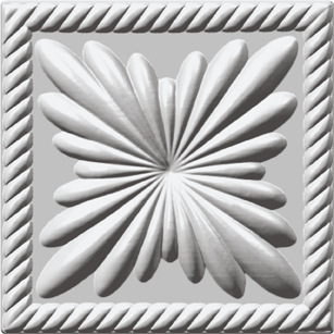 Розетка декоративная Simja R108, 108х108 мм