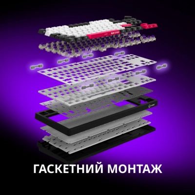 Клавиатура Lorgar KBP70TKLW Wireless TKL Mechanical Pro UA Black/Red (LRG-KBP70TKLW-BK-US) | Зображення 4