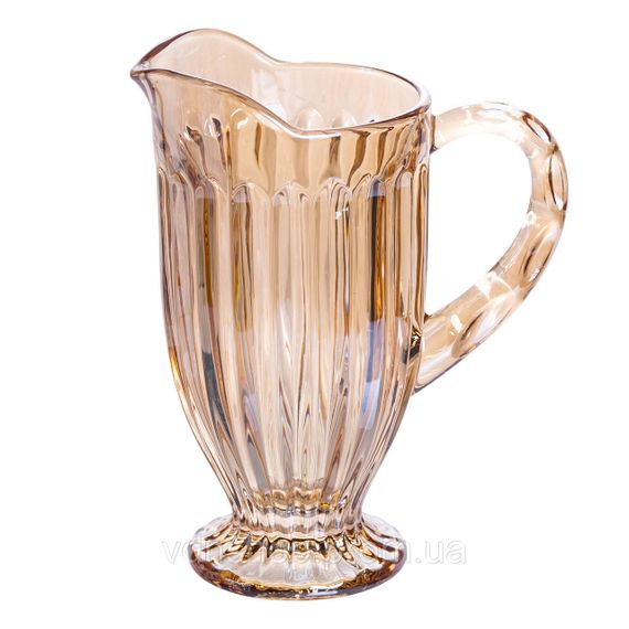 Набір глечик 1 л зі склянками 6 (шт) по 300 мл для напоїв, лимонадів, соку, води, мохіто Прозорий HP-19-2080GLD | Зображення 5