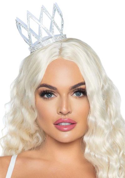 Корона со стразами Leg Avenue Faux rhinestone die cut crown, с резиночками для крепления Sex Aura