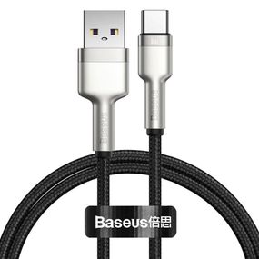 Дата кабель Baseus Cafule Metal Data USB to Type-C 66W (2m) (CAKF0002) Black