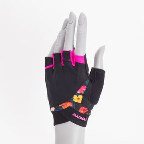 Рукавички для фітнесу MadMax MFG-770 Flower Power Gloves Black/Pink XS