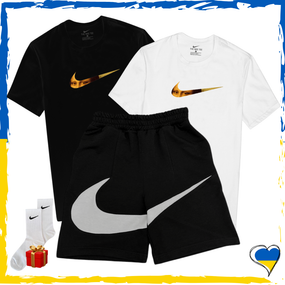 Комплект шорти Nike Big Swoosh та футболки 2шт Nike. Комплект Найк Біг Свуш XS/S