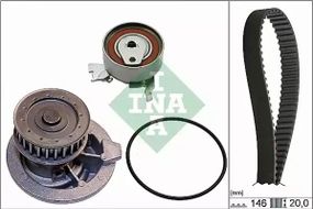 Помпа + комплект ременя ГРМ HOLDEN CALIBRA, CHEVROLET OMEGA, INA (530014730)