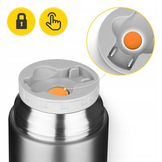 Термос для їжі Mountain Goat 0.72 л з ложкою Silver (P-5905973406970) | Зображення 1