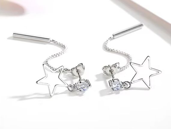 Сережки підвіски Primo Star - Silver | Зображення 3