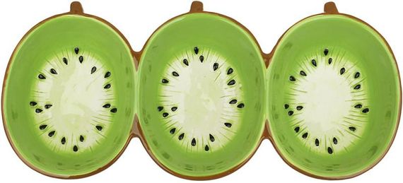 Менажниця керамічна Fruits "Ківі" 31х14см, 3 секції | Зображення 1