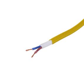 Декоративный кабель в тканевой оплетке IU-2 2x0,75 YL  (1м)