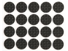 Протектор самоклеючий антиковзкий VOREL Ø= 20 мм, упак. 20 шт. (чорні) [60/720] VR-74818