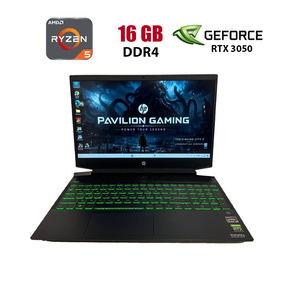 Ігровий ноутбук HP Pavilion Gaming 15-ec2004ua / 15.6" (1920x1080) IPS / AMD Ryzen 5 5600H (6 (12) ядер по 3.3 - 4.2 GHz) / 16 GB DDR4 / 512 GB SSD / nVidia GeForce RTX 3050, 4 GB GDDR6, 128-bit / WebCam б/в