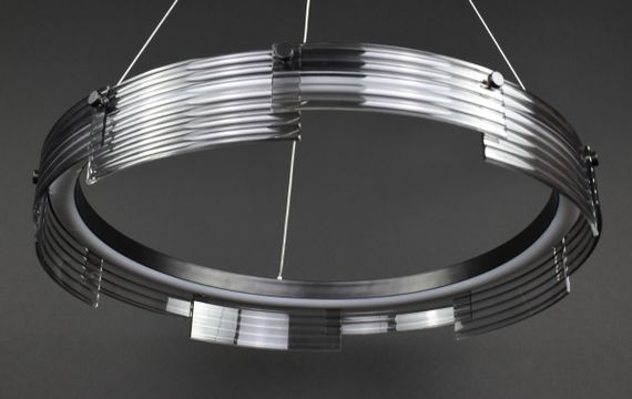 Люстра світлодіодна підвісна LED світильник для квартири на стелю лед 27948 Чорний 30-110х60х60 см. | Зображення 6