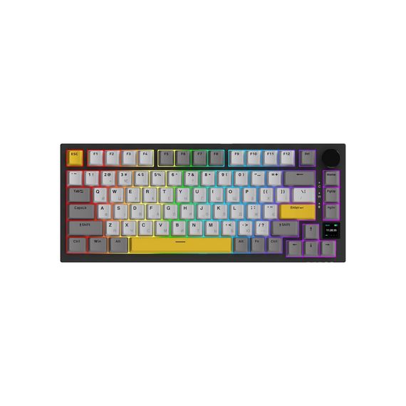 Клавіатура Ajazz AK820 Pro Gift Switch Black RGB USB/Wireless/Bluetooth UA Black (AK820PRO-G-BGY) | Зображення 1