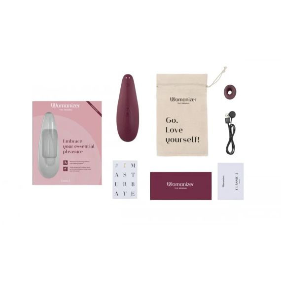 Вакуумний кліторальний стимулятор Womanizer Classic 2 Bordeaux Sex Aura | Зображення 6