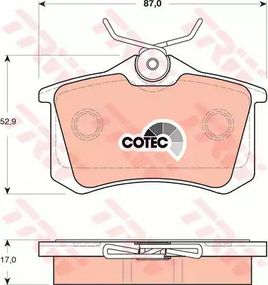 Колодки гальмівні дискові CITROEN/FIAT/LANCIA/PEUGEOT 02, TRW (GDB1504)