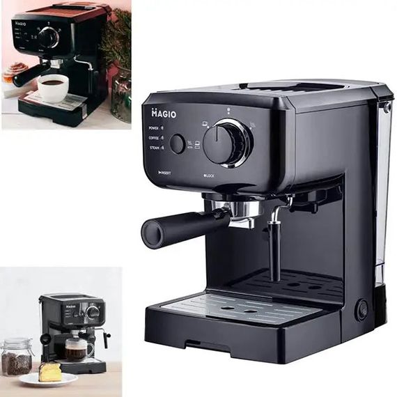 Кавоварка рожкова еспресо MAGIO MG-962 1140 Вт, латте кавоварка автоматична | Зображення 7