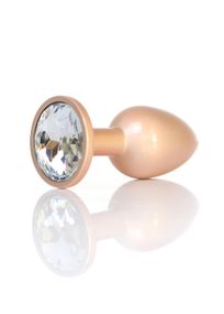 Анальна пробка - Jewellery Pearl Gold Plug Clear S sexstyle