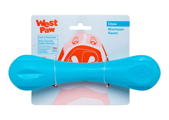 Игрушка для собак West Paw Hurley Dog Bone голубая, 21 см | Зображення 1