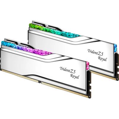 Модуль памяти для компьютера DDR5 32GB (2x16GB) 7600 MHz Trident Z5 Royal Silver G.Skill (F5-7600J3646G16GX2-TR5S) | Зображення 2