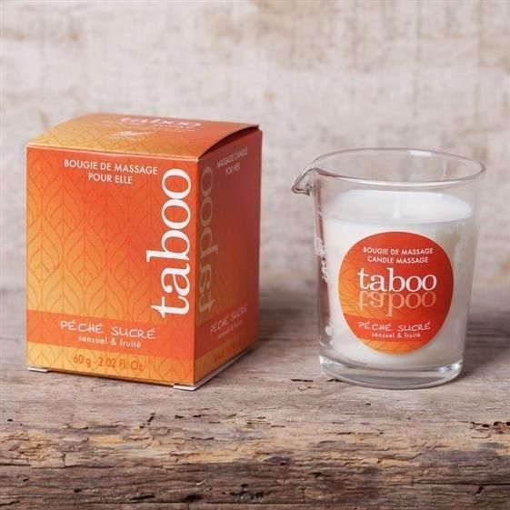 Масажна свічка - Taboo Peche Sucre, 60 г Sex Aura