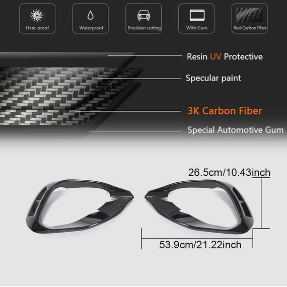 Накладки на передній бампер V1 (для AMG/AMG-Line, Карбон) для Mercedes GLA H247 2020- рр | Зображення 4