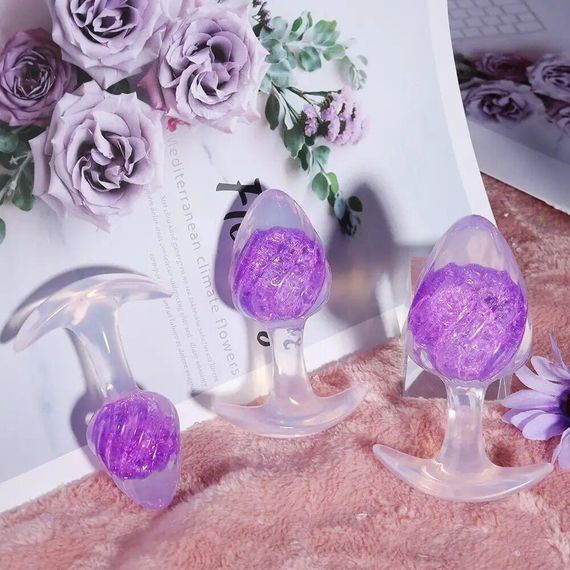 Анальна пробка Liebe Seele Icecream-shaped Crystal Anal Plug - Purple Small Sex Aura | Зображення 4