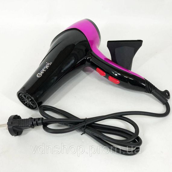 Фен для укладання середнього волосся GM-1766 2600 Вт, Потужний електричний фен для сушіння волосся ZG-50 | Зображення 8