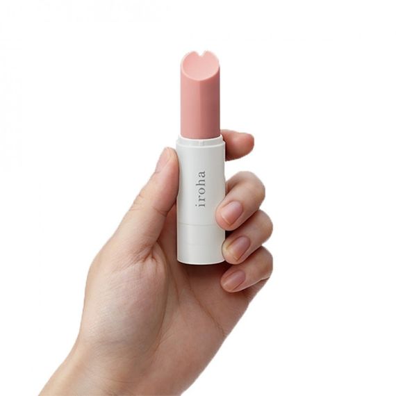 Вибропуля в виде помады Iroha Stick Tenga, медицинский силикон, розовая с белым sexstyle | Зображення 1