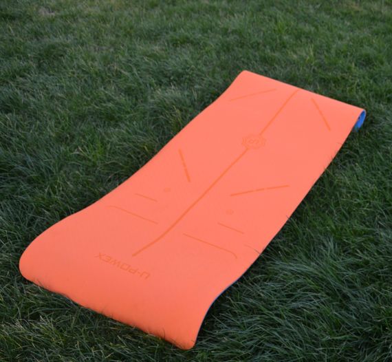 Коврик для йоги и фитнеса U-POWEX TPE Yoga mat Orange/Blue (183х61х0.6) | Зображення 7