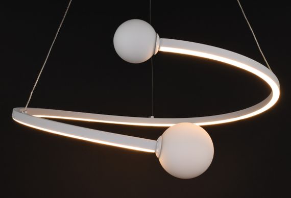 Люстра світлодіодна підвісна LED світильник для квартири на стелю лед 27339 Білий 40-150х60х60 см. | Зображення 6