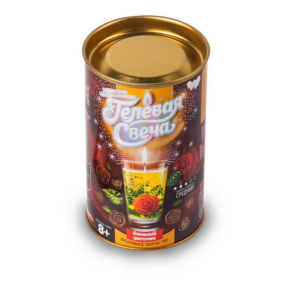 Гелевая свеча своими руками GS-01 в тубусе Аленький цветочек