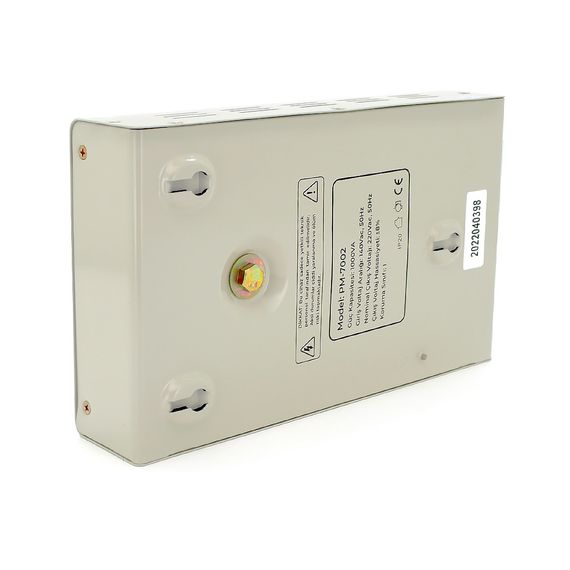 Стабілізатор напруги настінний релейний POWERMASTER SW-1000, 1000W, LED, 6 ступенів, діапазон 140-260V, 220±7%, 2*Shuko, Метал, | Зображення 1