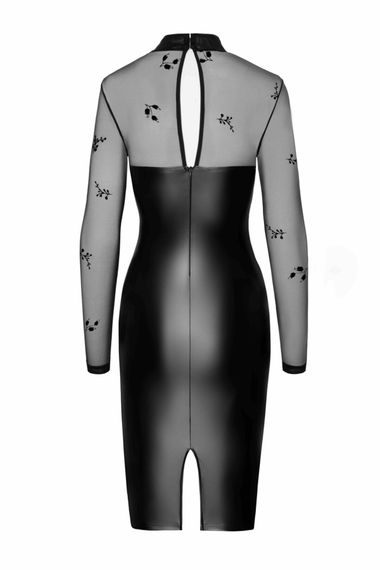 Сукня Noir Handmade F310 Sublime, 3XL, black, міді, мокрий ефект, верх — сітка, довгий рукав | Зображення 4