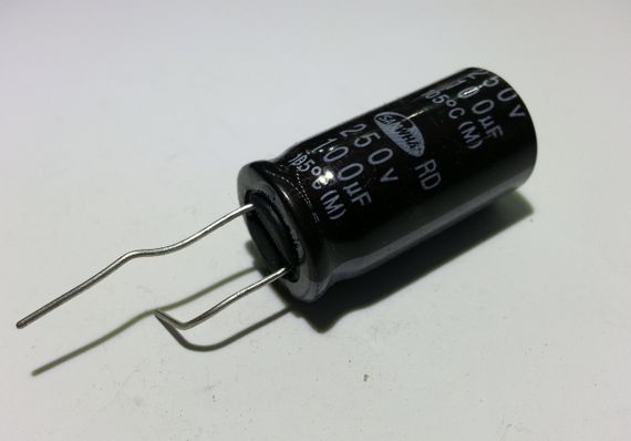 100mkf - 250v  RD 16*31  SAMWHA, 105°C конденсатор електролітичний | Зображення 1
