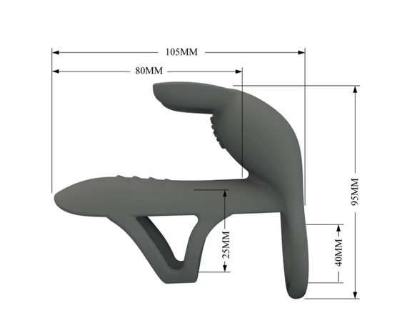 Насадка с вибрацией Pretty Love - MASTER RING GRAY, BI-210326-1 Sex Aura | Зображення 3