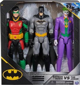 DC Comics Batman Team Up 3-Pack, The Joker, Robin Оригінал Подарунковий набір 30см фігур Бетмен, Джокер, Робін