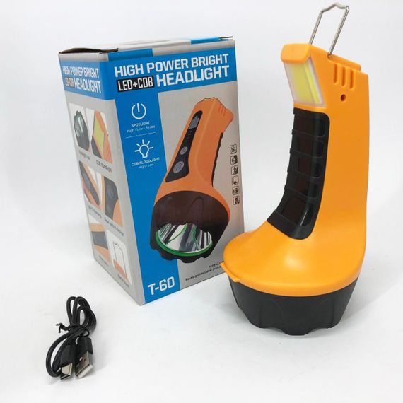 Ліхтар T60 3W COB з Li-Ion акумулятором, індикацією заряду, гаком та ЗУ Type-C (46869-T60_152) | Зображення 2